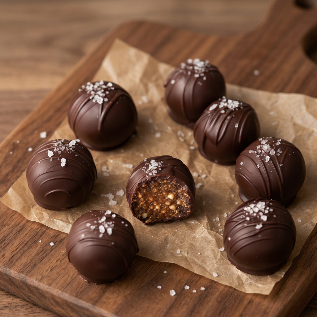Roasted Almond date truffle