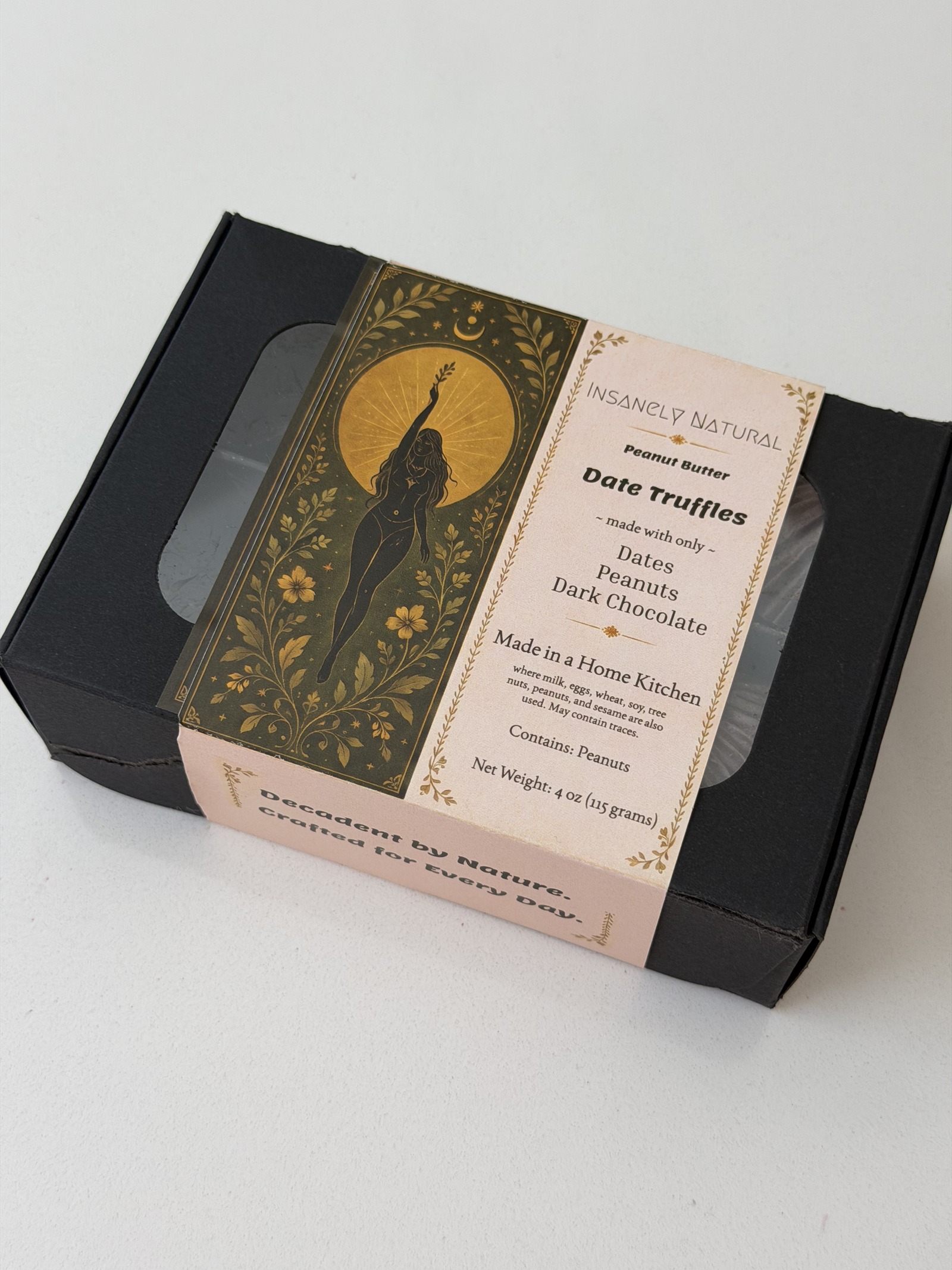 Insanely Natural Peanut Butter Date Truffles box